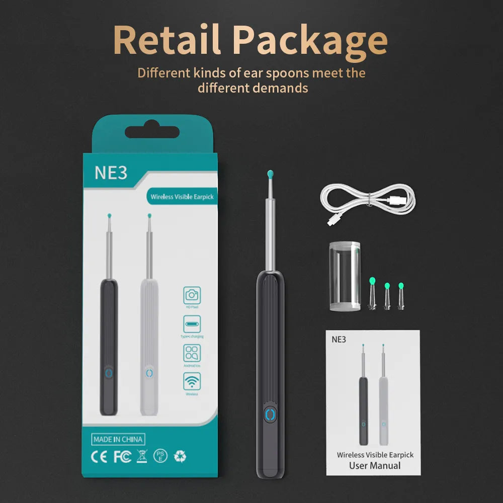 NE3 Ear Cleaner High Precision Ear Wax Removal Tool with Camera